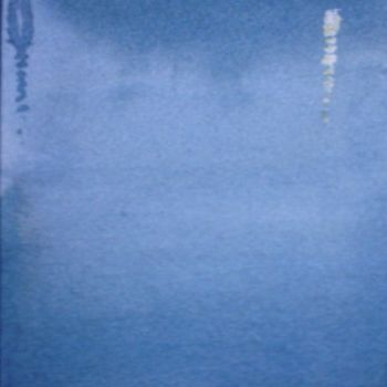 Pittura intitolato "brume sur la lagune" da Valéry Codogno, Opera d'arte originale, Acquarello