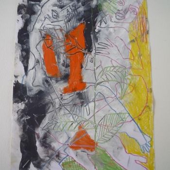 Drawing titled "Sans titre" by Valérie Crausaz, Original Artwork