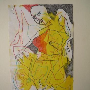 Drawing titled "Sans titre" by Valérie Crausaz, Original Artwork