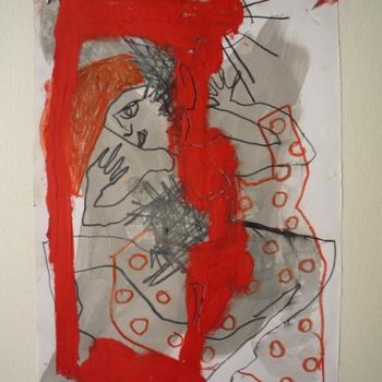 Drawing titled "Sans titre" by Valérie Crausaz, Original Artwork