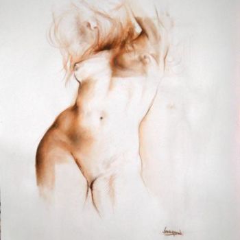 Painting titled "" studio di nudo 3 "" by Valerio Scarapazzi, Original Artwork