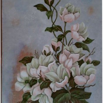 Painting titled "MAGNOLIA" by Valian, Original Artwork, Oil