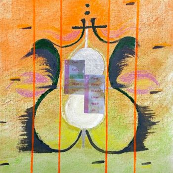 Картина под названием "Digital Meditation…" - Valia Paella, Подлинное произведение искусства, Акрил