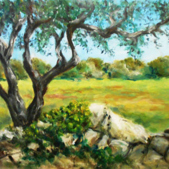 Картина под названием "Olive tree 1" - Kristina Valić, Подлинное произведение искусства, Акрил