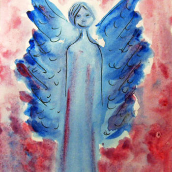 Painting titled "Angel" by Kristina Valić, Original Artwork, Acrylic