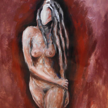 Painting titled "Nude #3" by Kristina Valić, Original Artwork, Acrylic