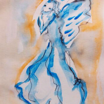 Malerei mit dem Titel "Angel #29" von Kristina Valić, Original-Kunstwerk, Aquarell