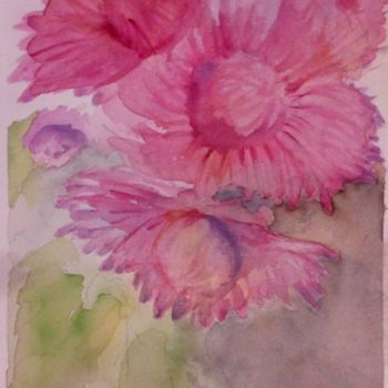 绘画 标题为“Хризантемы,  Цветы…” 由Алиса Валиева, 原创艺术品, 水彩