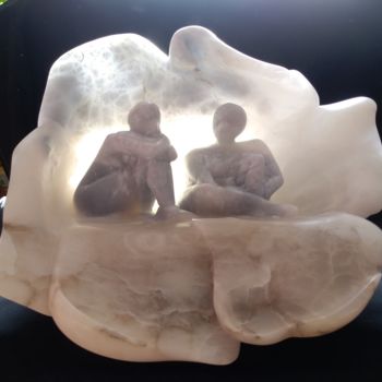 Escultura titulada "Les Amies (fleur de…" por Valja, Obra de arte original, Piedra
