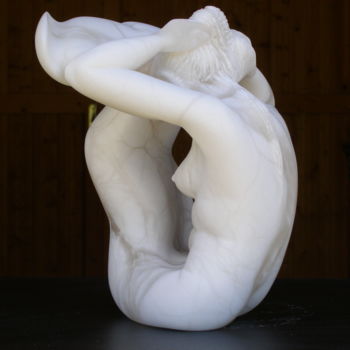 Sculpture intitulée "sirène au bain" par Valja, Œuvre d'art originale, Pierre