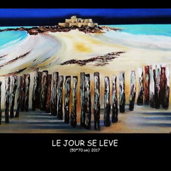 Malerei mit dem Titel "LE JOUR SE LEVE" von Valker, Original-Kunstwerk, Acryl