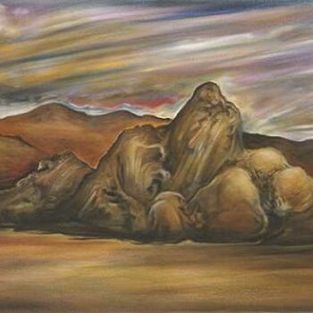 제목이 "California Horizons…"인 미술작품 Linda Vallejo로, 원작, 기름