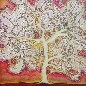 Peinture intitulée "Electric Oak, Fall…" par Linda Vallejo, Œuvre d'art originale