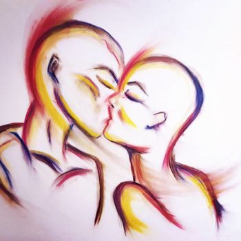 Rysunek zatytułowany „keep calm and kiss” autorstwa Vallen, Oryginalna praca, Pastel