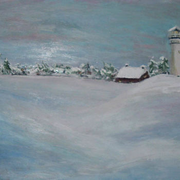 Painting titled "Winter Hill" by Valleri, Original Artwork, Oil