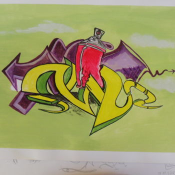 Drawing titled "tag color´sjpg" by Mess, Original Artwork, Other