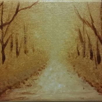 Painting titled "Il Viale" by Valter Carnevale, Original Artwork, Acrylic