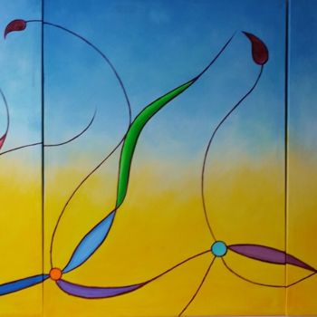 Painting titled "Star Gate" by Valter Carnevale, Original Artwork, Acrylic