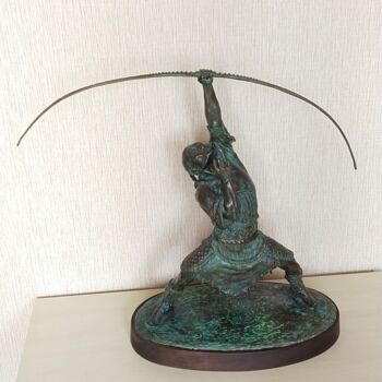 Sculptuur getiteld "Мэргэн" door Valtsyr, Origineel Kunstwerk, Bronzen