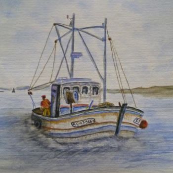 Painting titled "Retour de mer" by Valérie Westrelin, Original Artwork