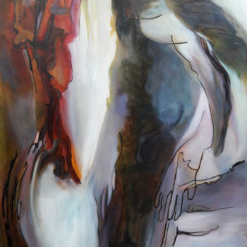 Painting titled "vérité" by Valy Husson, Original Artwork, Oil