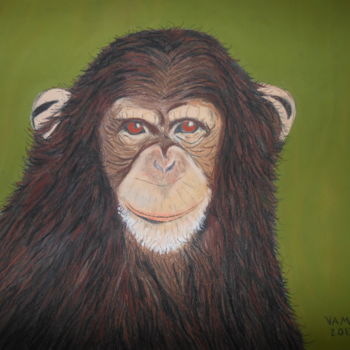 Dessin intitulée "Chimpanze" par Vame, Œuvre d'art originale, Autre