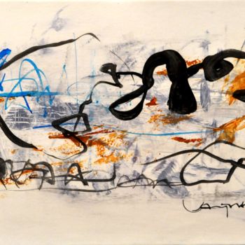 Painting titled "Calligraphie" by Van Thaï, Original Artwork, Acrylic