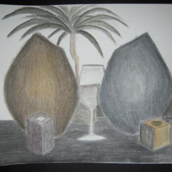 Pintura intitulada "Par de jarras" por Vanda Estriga, Obras de arte originais, Objetos