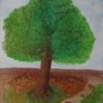 Painting titled "The Tree" by Vanda Estriga, Original Artwork