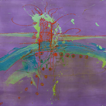Painting titled "violet Italien 1" by Pascal Vandel, Original Artwork, Acrylic