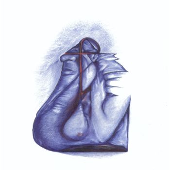 "Черный слон" başlıklı Resim Vanderbee tarafından, Orijinal sanat, Tükenmez kalem