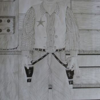 Drawing titled "Xerife" by Vanderson Mota, Original Artwork, Pencil