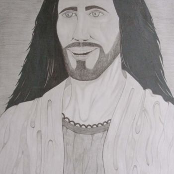 Dibujo titulada "Jesus" por Vanderson Mota, Obra de arte original, Lápiz