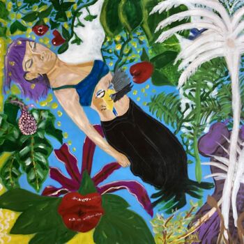 Painting titled "Kiss from Mother Ea…" by Vanessa Escalante, Original Artwork, Acrylic