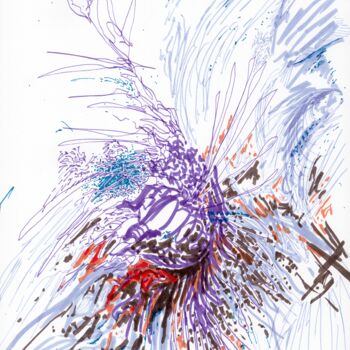 Digital Arts titled "Explosion" by Vanessa Jacques, Original Artwork, Marker