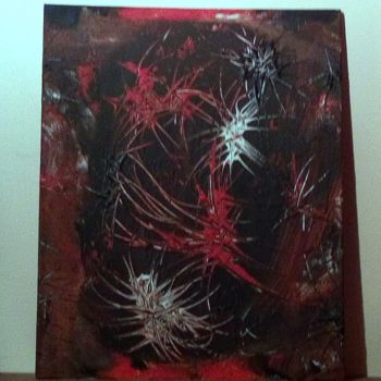 Peinture intitulée "Tripli rouge et noir" par Vanessa Oliva, Œuvre d'art originale