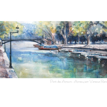 Painting titled "Reproduction Aquare…" by Vanessa Renoux, Original Artwork, Watercolor