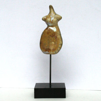 Sculpture titled "Statue cycladique,…" by Vanessa Renoux, Original Artwork, Ceramics