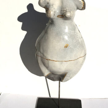 Scultura intitolato "Grande déesse en ra…" da Vanessa Renoux, Opera d'arte originale, Ceramica