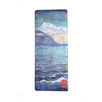 Painting titled "Aquarelle du lac fa…" by Vanessa Renoux, Original Artwork, Watercolor