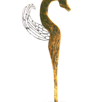 Escultura titulada "Pegase, torse de ch…" por Vanessa Renoux, Obra de arte original, Papel