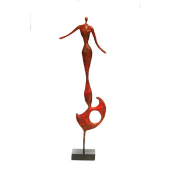 Sculptuur getiteld "Danseuse filiforme…" door Vanessa Renoux, Origineel Kunstwerk, Papier