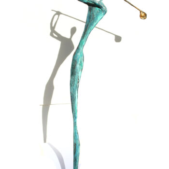 Rzeźba zatytułowany „Golfeur épuré en pa…” autorstwa Vanessa Renoux, Oryginalna praca, Metale