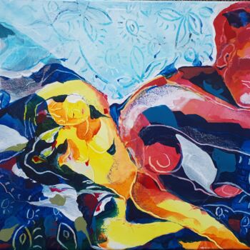 Pintura titulada "Sommeil" por Vanessa Taverne, Obra de arte original, Acrílico Montado en Bastidor de camilla de madera