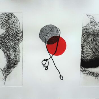 Obrazy i ryciny zatytułowany „cordage 2” autorstwa Vanessa Taverne, Oryginalna praca, Rytownictwo