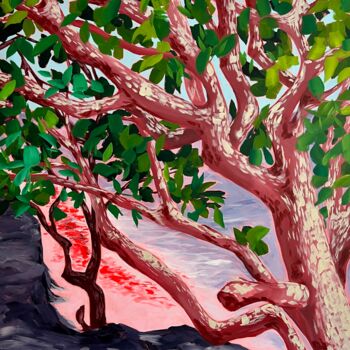 Peinture intitulée "The tree" par Vanessa Van Meerhaeghe, Œuvre d'art originale, Acrylique