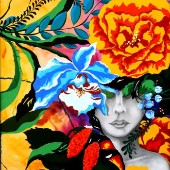 Druckgrafik mit dem Titel "Série: Jardins Para…" von Vanessa Zanini, Original-Kunstwerk, Gravur