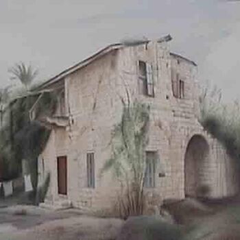 Картина под названием "Old house in Beirut…" - Vani Ghougassian, Подлинное произведение искусства