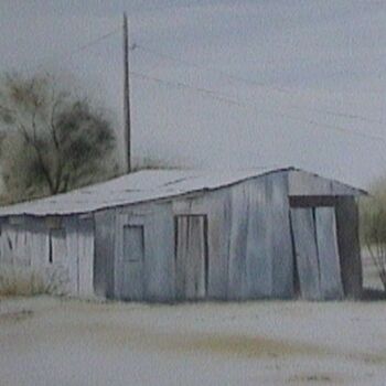 Pittura intitolato "The shack of silence" da Vani Ghougassian, Opera d'arte originale