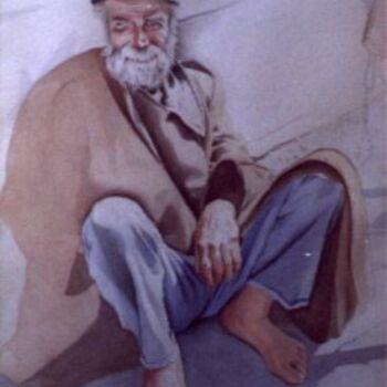 Painting titled "Beggar" by Vani Ghougassian, Original Artwork